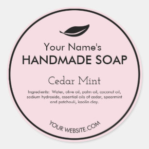 O sabão Handmade customizável moderno etiqueta