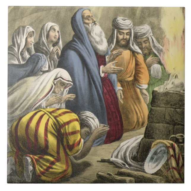 O sacrifício de Noah em deixar a arca, de uma (Frente)