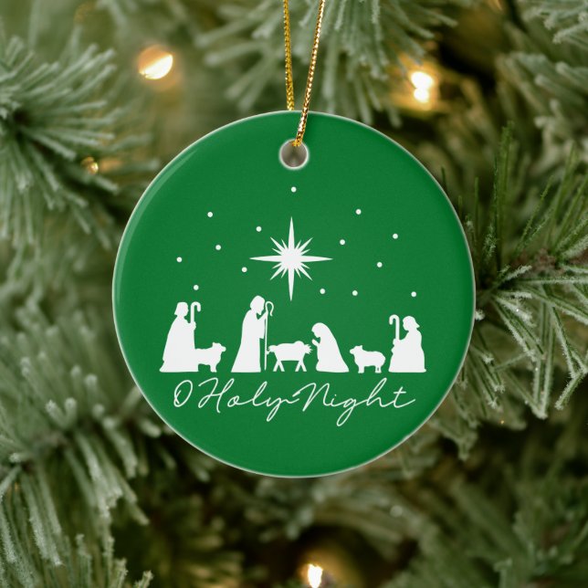 O Sagrada Noite Natividade - Enfeite de Natal (Árvore)