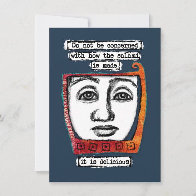 O Salami É Um Delicioso Cartões De Saudação (Frente)