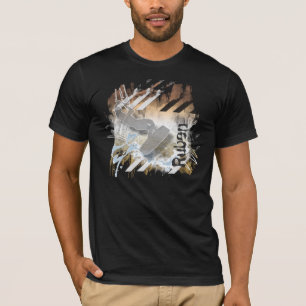 O salto. Camisa surfando do papagaio com nome