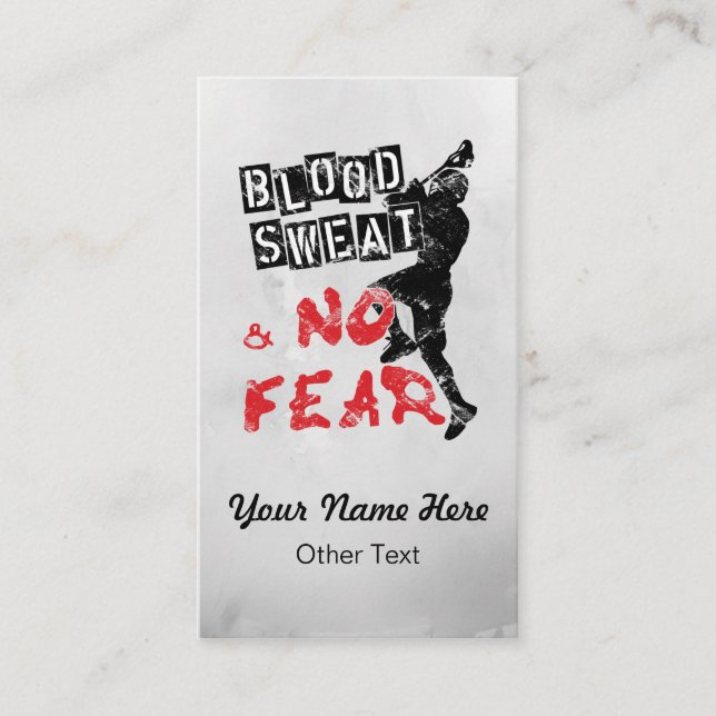 O sangue não suou nenhum cartão de visita do (Frente)