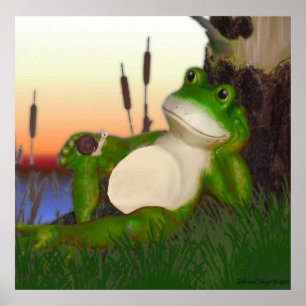 O sapo e o impressão do caracol