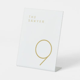 O Sawyer 9, Dourado e Branco, Número da Mesa