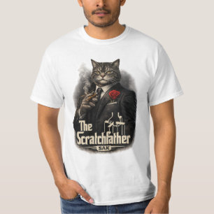 O Scratchfather Camiseta Paródia de Gato Mafioso