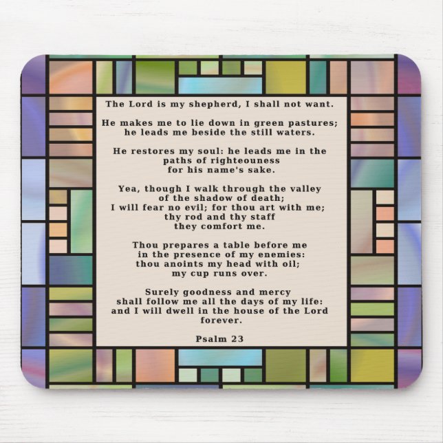 O senhor é meu pastor Mousepad (Frente)