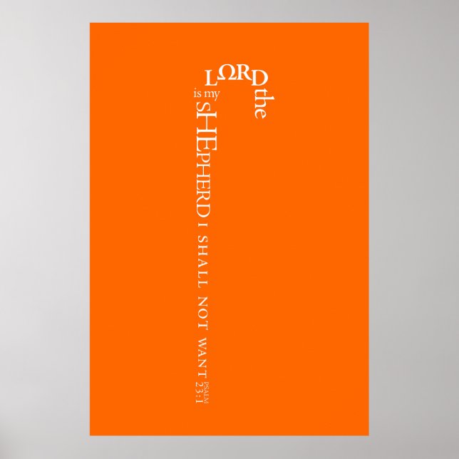 O Senhor é o meu Poster Shepherd (Frente)