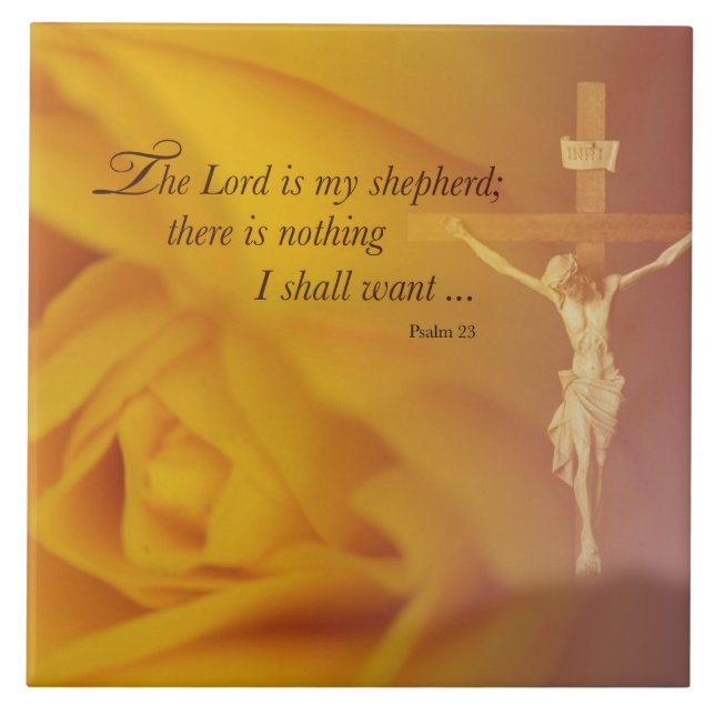 O Senhor é Shepherd, Cross e Yellow Rose (Frente)