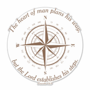 O Senhor estabelece seus passos Adesivo