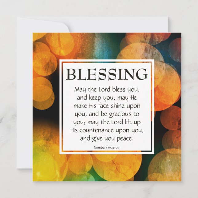 O SENHOR TE ABANDONA Números 6:24-26 (Frente)