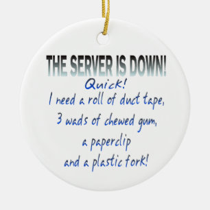 O servidor é abaixo do ornamento