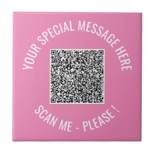 O seu código QR Texto personalizado Azulejo cerâmi