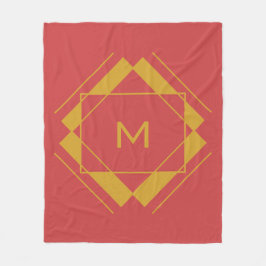 O seu monograma nos cobertores do padrão geométric