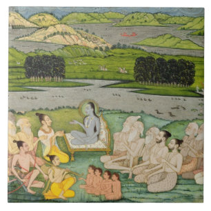 O Shuku prudente Deva que endereça o rei Parikshi