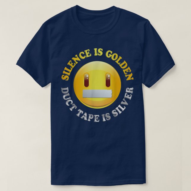 O silêncio é Ouro, a fita é a camisa prateada (Frente do Design)