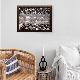 O silêncio raramente prejudica o poster motivacion