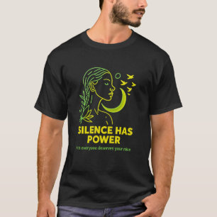 O SILÊNCIO TEM PODER - Camiseta Básica minimalista