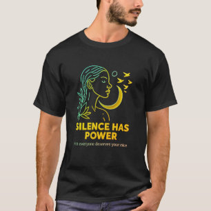 O SILÊNCIO TEM PODER - Camiseta Básica minimalista