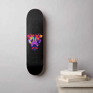 O skate preto de Cachorro de Alexander