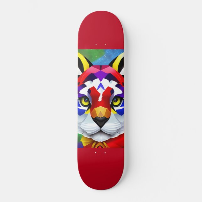 O skate vermelho de Gato de Alexander (Frente)