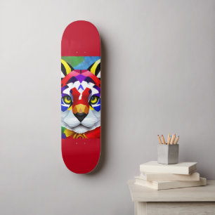 O skate vermelho de Gato de Alexander