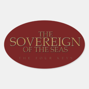 O soberano da etiqueta do logotipo dos mares