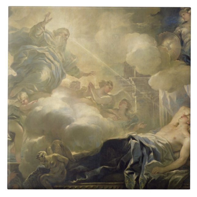 O sonho de Solomon, c.1693 (óleo em canvas) (Frente)