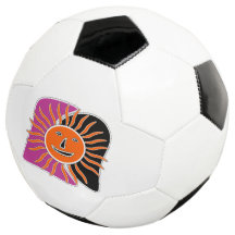 O sorridente rosto do sol bola de futebol