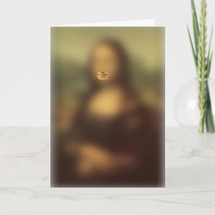 O Sorriso de Mona Lisa Souvenir Dobrou o Cartão