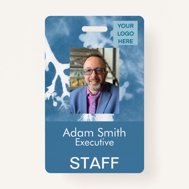 O Steward Azul - Crachá de Nome (Frente)