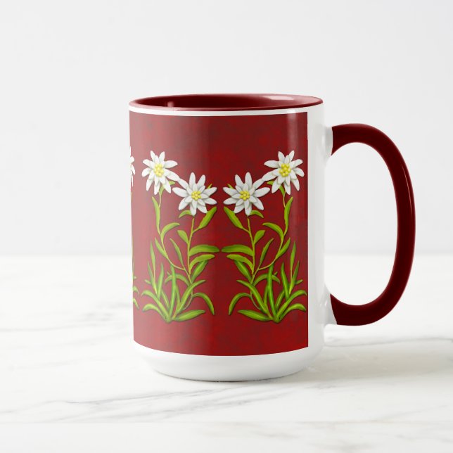 O suíço Edelweiss floresce a caneca (Direita)