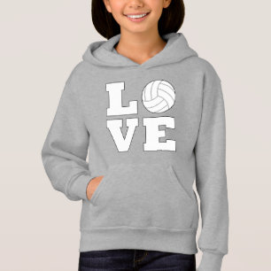 O Sweathshirt da menina do amor do voleibol