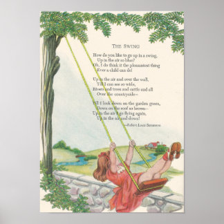 O Swing Robert Louis Stevenson Nursery Poster