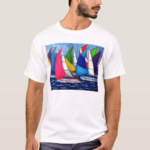 O t-shirt dos homens coloridos da regata