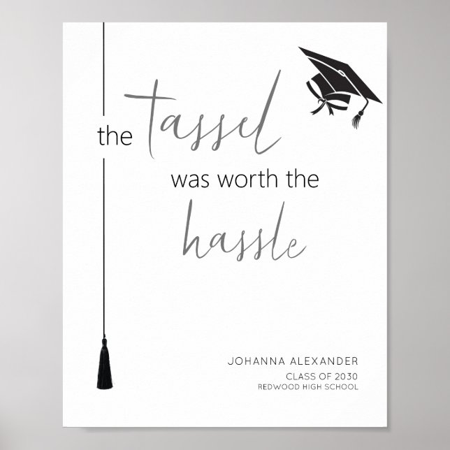 O Tassel Valia A Pena A Poster De Formatação De Ha (Frente)