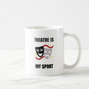O teatro é meu esporte - caneca de café do geek 