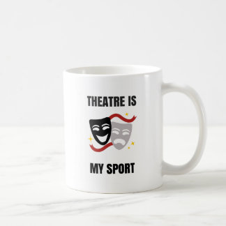 O teatro é meu esporte - caneca de café do geek do