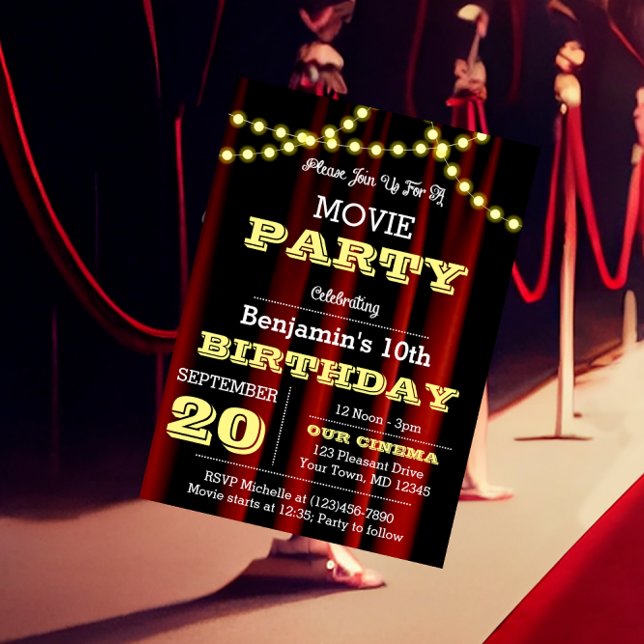 O Teatro Luz Amarelo Todo Convite Ocasião (Criador carregado)