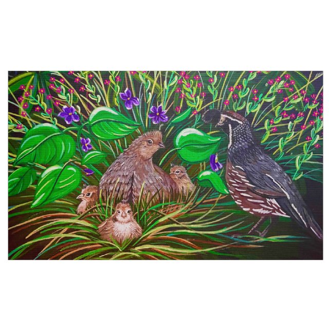 O Tecido da Quail Bebê (Fat Quarter)