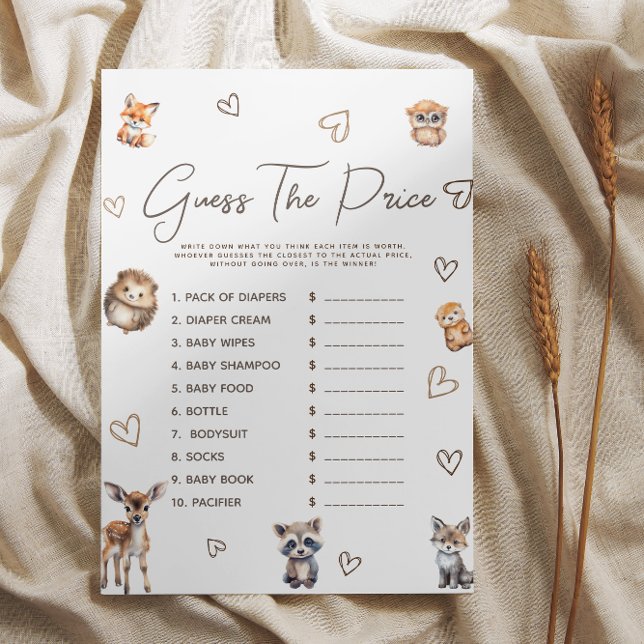 O Tema da Floresta Adivinha o Jogo do Preço (Criador carregado)