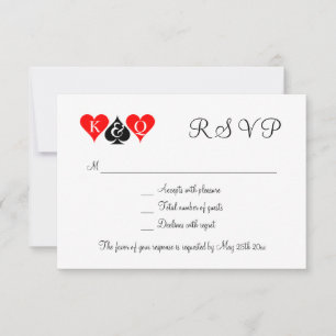 O tema do casamento de Las Vegas RSVP cartas de ca