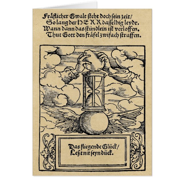 O Tempo Aguarda Nenhum Cartão De Saudação Sepia (Frente)