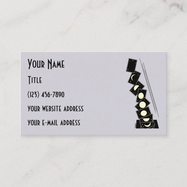 O tempo caindo através de um Cartão de visita de b (Frente)