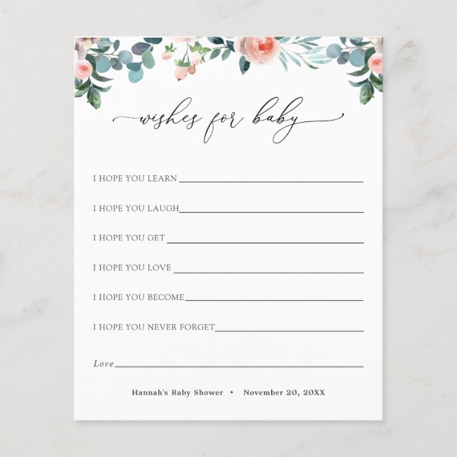 O tempo do chá deseja um cartão de bebê (Frente)