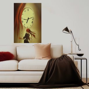 O tempo é valioso AI Art Poster