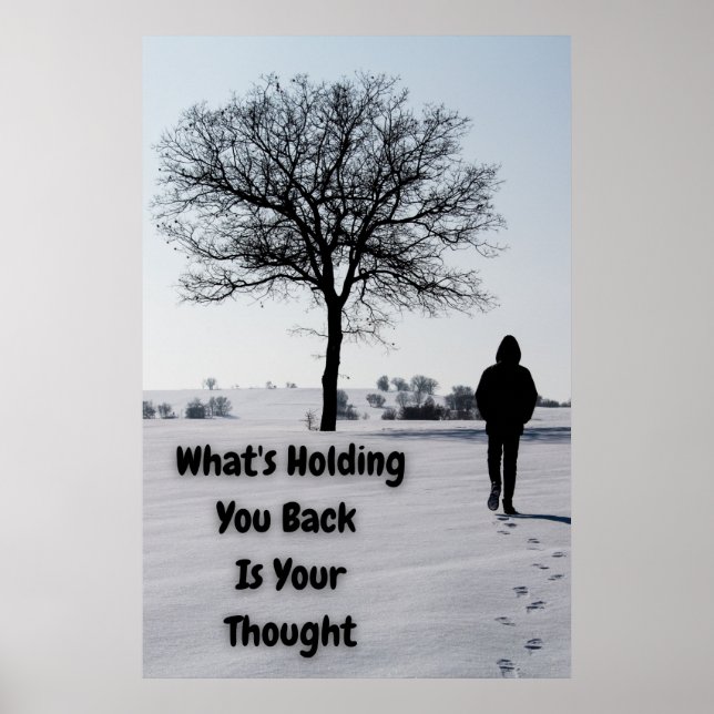 "O teu pensamento" Poster de Wall Art Inspiraciona (Frente)