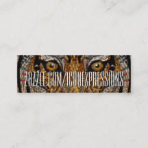 O tigre metálico Eyes cartões de visitas