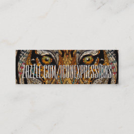 O tigre metálico Eyes cartões de visitas