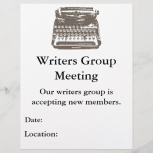 o tipo de máquina de escrever - folheto