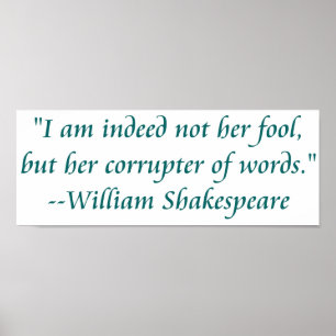 O tolo de Shakespeare exprime o poster